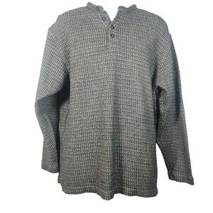 John Ashford 100% Cotton Knit Henley Pullover